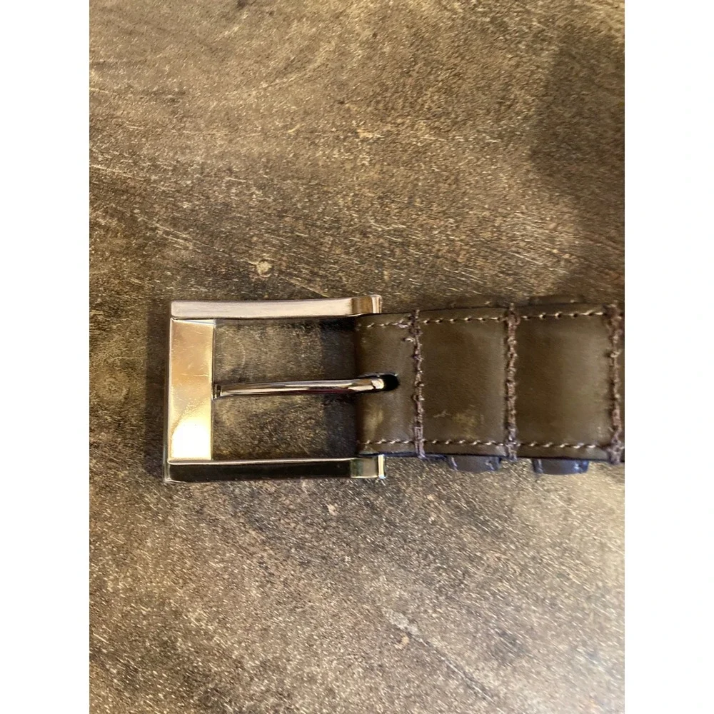 Allen Edmonds Mens Dark Brown Italian Calfskin Leather Dress Belt 42 1017690